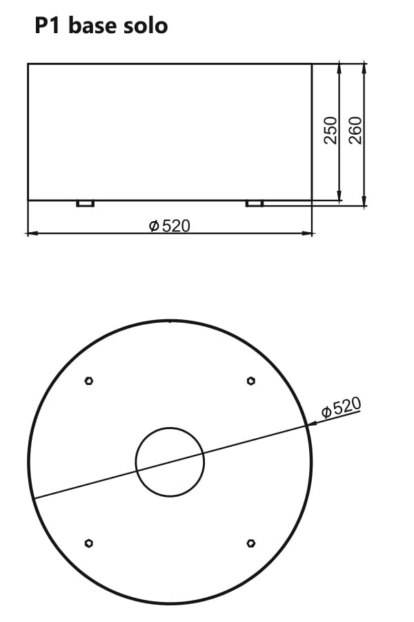 Base solo - Artiss P1 grafit