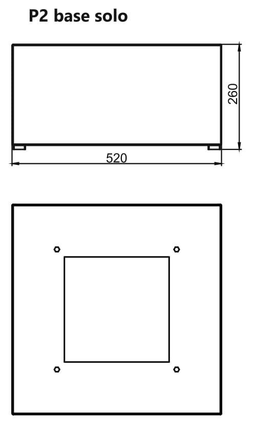 Base solo - Artiss P2 grafit