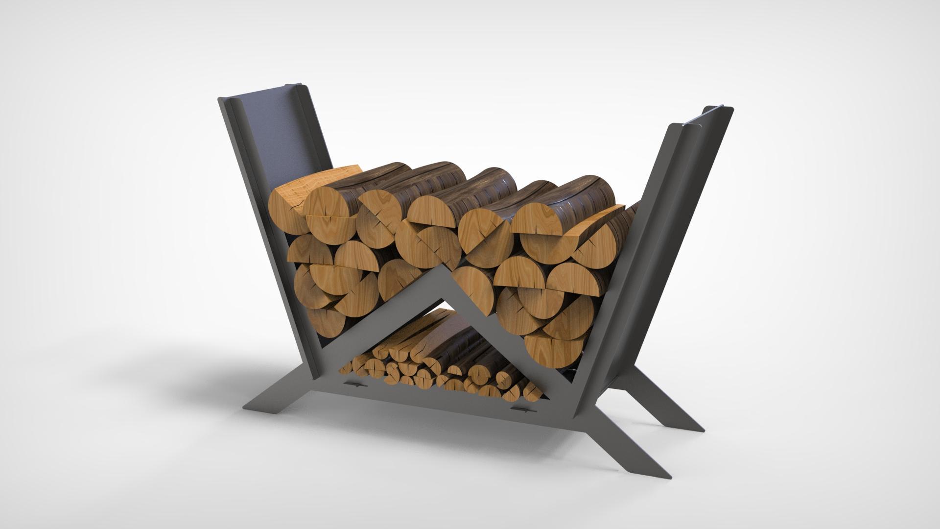 Stalak za drva Minimalizam Plus - 60 cm - 4 mm